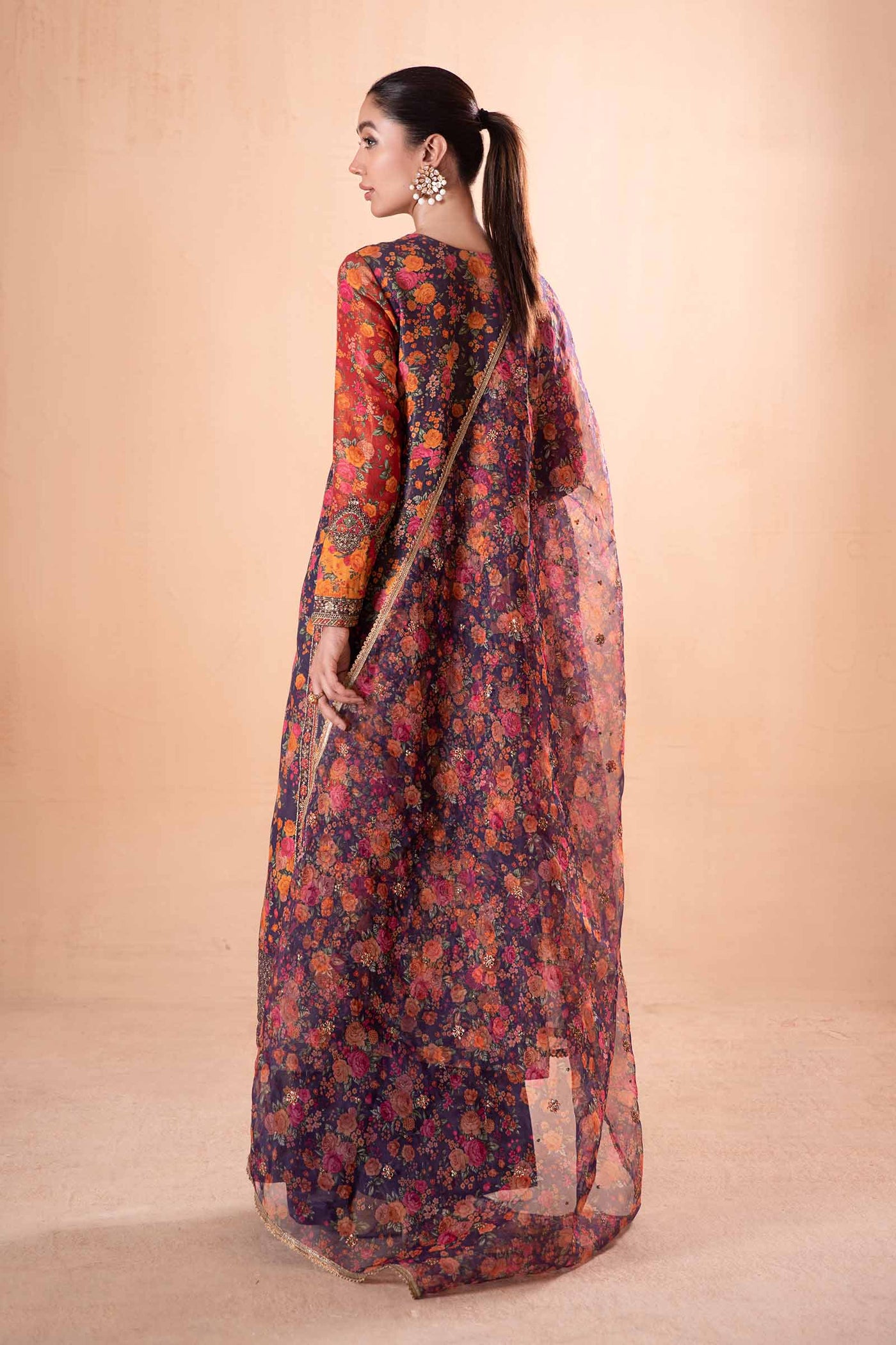 3 Piece Printed Cotton Masoori Suit | DW-EA24-31